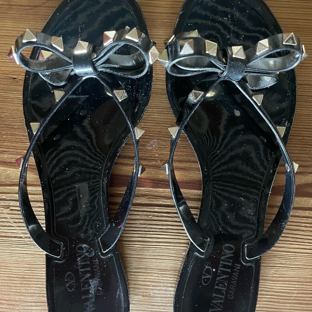 Valentino Women's Black Studded Sandals